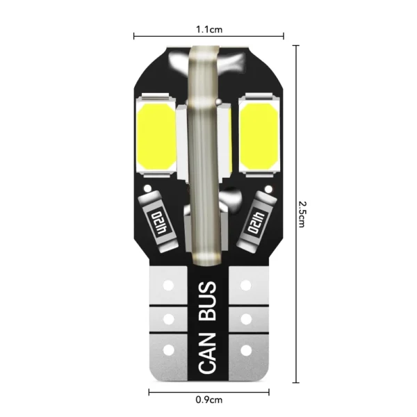 LED žarnice W5W T10 canbus - bela svetloba - slika 2
