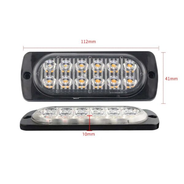 Opozorilna LED luč - rumena - slika 5